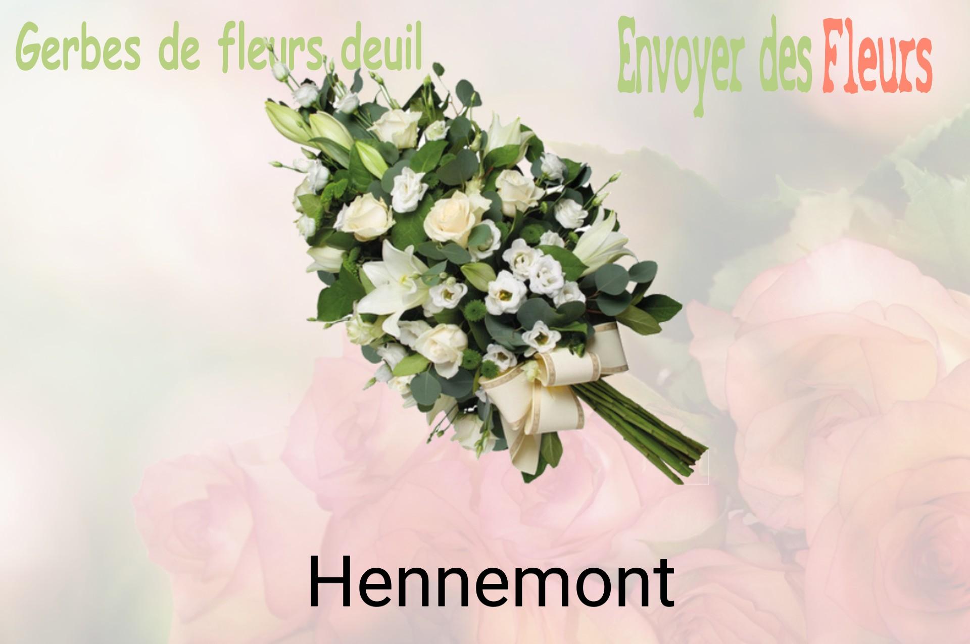 Gerbe de fleurs de deuil livrée à Hennemont
